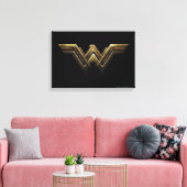 Justizielle Liga | Metallic Wonder Woman Symbol Leinwanddruck (Insitu (Wohnzimmer))