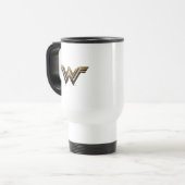 Justizielle Liga | Metallic Wonder Woman Symbol Reisebecher (Vorderseite Links)