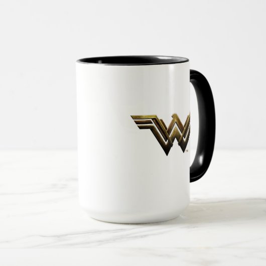 Justizielle Liga | Metallic Wonder Woman Symbol Tasse (VorderseiteRechts)