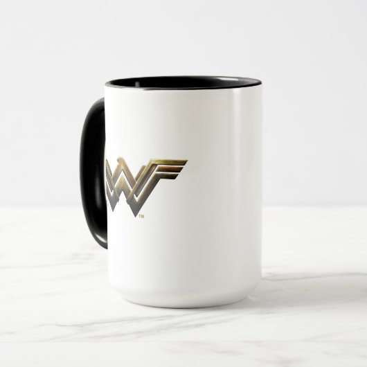 Justizielle Liga | Metallic Wonder Woman Symbol Tasse (Vorderseite Links)