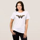 Justizielle Liga | Metallic Wonder Woman Symbol Tri-Blend Shirt (Vorderseite voll)