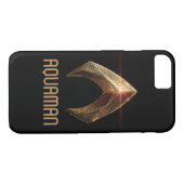 Justizielle Liga | Metallisches Aquaman-Symbol Case-Mate iPhone Hülle (Rückseite (Horizontal))