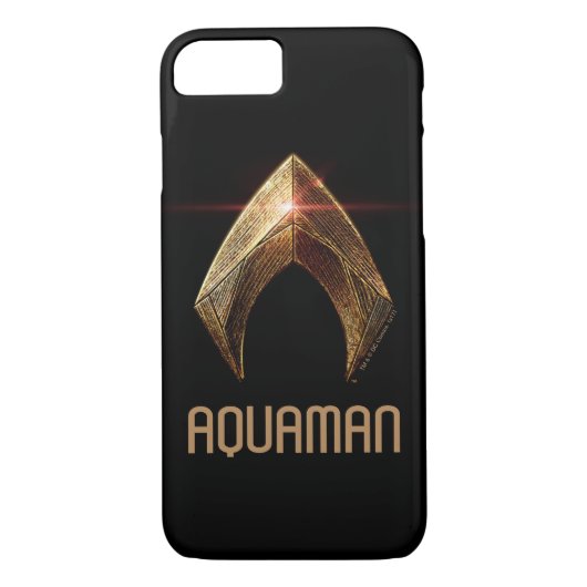 Justizielle Liga | Metallisches Aquaman-Symbol Case-Mate iPhone Hülle (Rückseite)