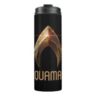 Justizielle Liga   Metallisches Aquaman-Symbol Thermosbecher