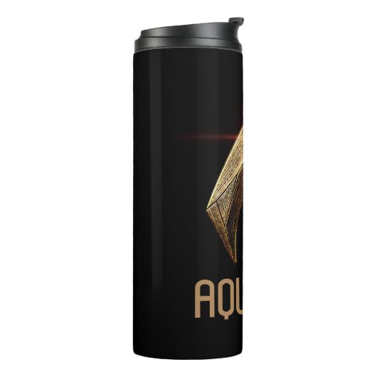 Justizielle Liga | Metallisches Aquaman-Symbol Thermosbecher (Nach links gedreht)