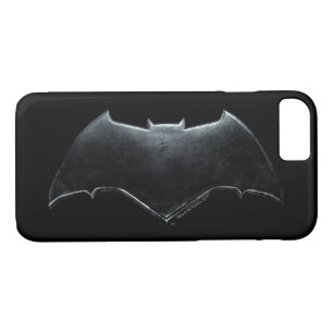 Justizielle Liga   Metallisches Batman-Symbol iPhone 8/7 Hülle