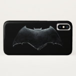 Justizielle Liga | Metallisches Batman-Symbol iPhone X Hülle<br><div class="desc">Das ist Batmans abgenutztes Symbol für Metallschläger aus dem Film der Gerechtigkeitsliga.</div>