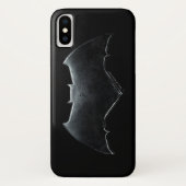Justizielle Liga | Metallisches Batman-Symbol Case-Mate iPhone Hülle (Rückseite)