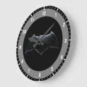 Justizielle Liga | Metallisches Batman-Symbol Große Wanduhr (Winkel)