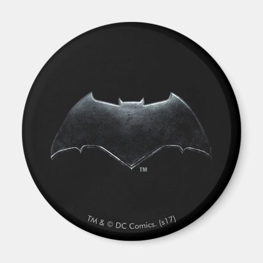 Justizielle Liga | Metallisches Batman-Symbol Magnet (Vorne)