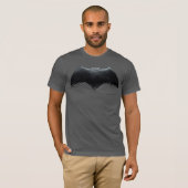 Justizielle Liga | Metallisches Batman-Symbol T-Shirt (Vorne ganz)