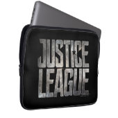 Justizielle Liga | Metallisches Logo der Gerechtig Laptopschutzhülle (Vorne Rechts)