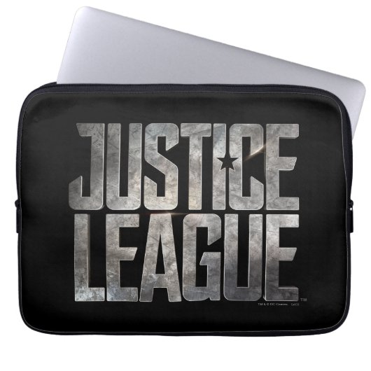 Justizielle Liga | Metallisches Logo der Gerechtig Laptopschutzhülle (Vorderseite)