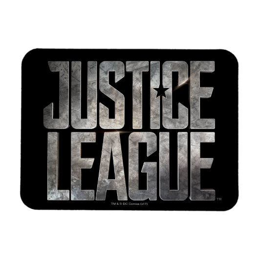 Justizielle Liga | Metallisches Logo der Gerechtig Magnet (Horizontal)