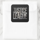 Justizielle Liga | Metallisches Logo der Gerechtig Quadratischer Aufkleber (Tasche)