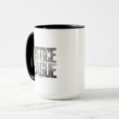 Justizielle Liga | Metallisches Logo der Gerechtig Tasse (Vorderseite Links)