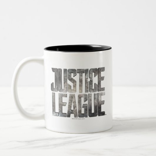 Justizielle Liga | Metallisches Logo der Gerechtig Zweifarbige Tasse (Links)