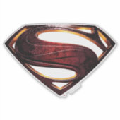 Justizielle Liga | Metallisches Superman-Symbol Aufkleber (Vorderseite)