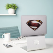 Justizielle Liga | Metallisches Superman-Symbol Aufkleber (Laptop auf Schreibtisch)