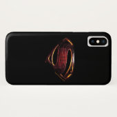 Justizielle Liga | Metallisches Superman-Symbol Case-Mate iPhone Hülle (Rückseite (Horizontal))