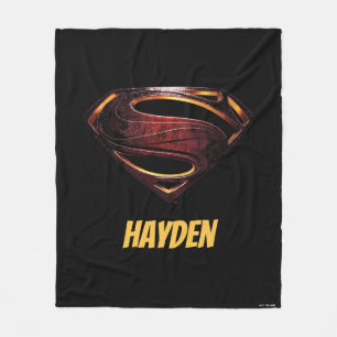 Justizielle Liga Metallisches Superman-Symbol Fleecedecke