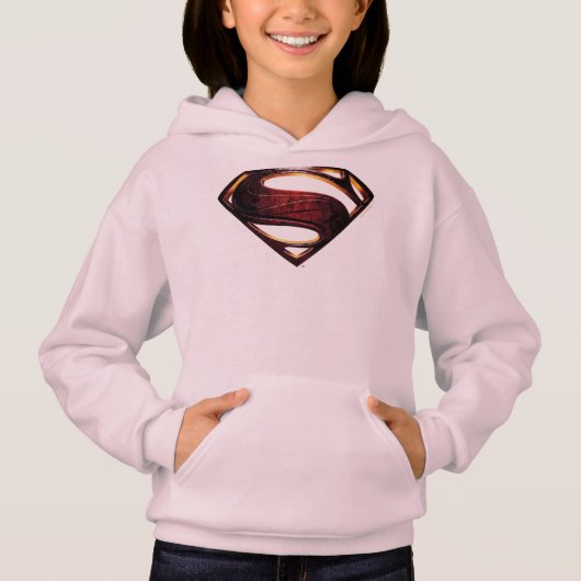 Justizielle Liga | Metallisches Superman-Symbol Hoodie (Vorderseite)