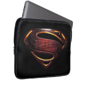 Justizielle Liga | Metallisches Superman-Symbol Laptopschutzhülle (Vorne Rechts)