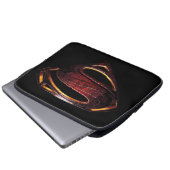 Justizielle Liga | Metallisches Superman-Symbol Laptopschutzhülle (Vorne Knopf)