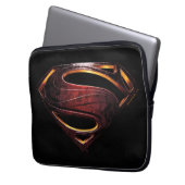 Justizielle Liga | Metallisches Superman-Symbol Laptopschutzhülle (Vorderseite Links)