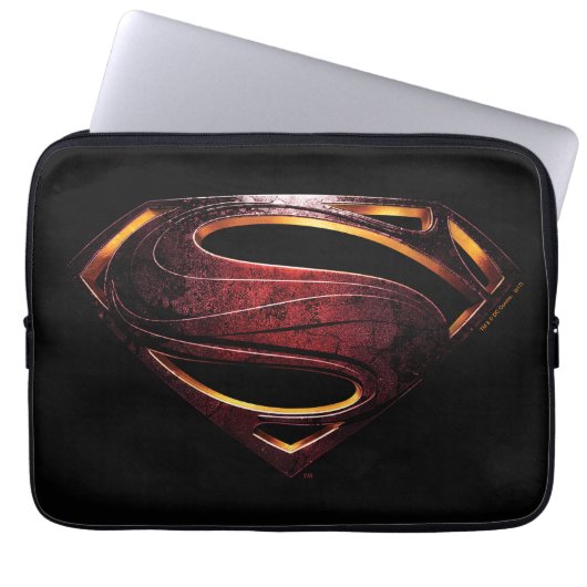 Justizielle Liga | Metallisches Superman-Symbol Laptopschutzhülle (Vorderseite)