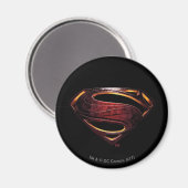 Justizielle Liga | Metallisches Superman-Symbol Magnet (Vorderseite/Rückseite)