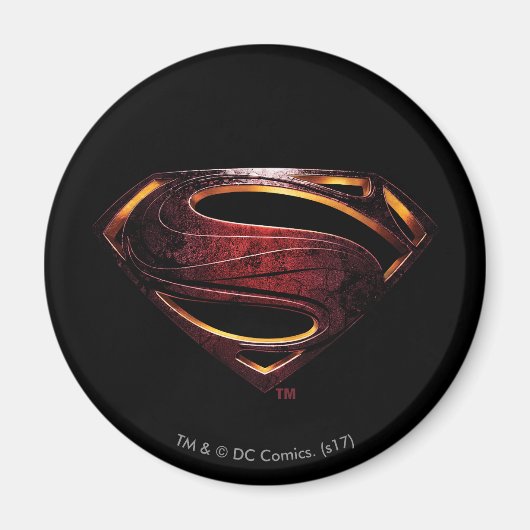 Justizielle Liga | Metallisches Superman-Symbol Magnet (Vorne)