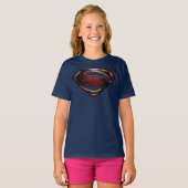 Justizielle Liga | Metallisches Superman-Symbol T-Shirt (Vorne ganz)
