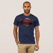 Justizielle Liga | Metallisches Superman-Symbol T-Shirt (Vorne ganz)