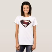 Justizielle Liga | Metallisches Superman-Symbol T-Shirt (Vorne ganz)