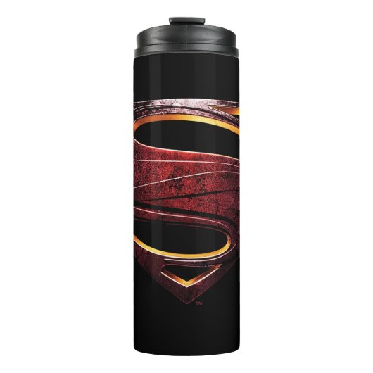 Justizielle Liga | Metallisches Superman-Symbol Thermosbecher (Vorderseite)