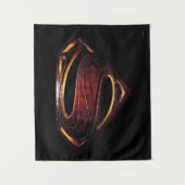 Justizielle Liga | Metallisches Superman-Symbol Wandteppich (Vorderseite)