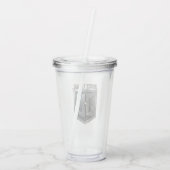 Justizielle Liga | Metallschild Acryltrinkbecher (Rückseite)