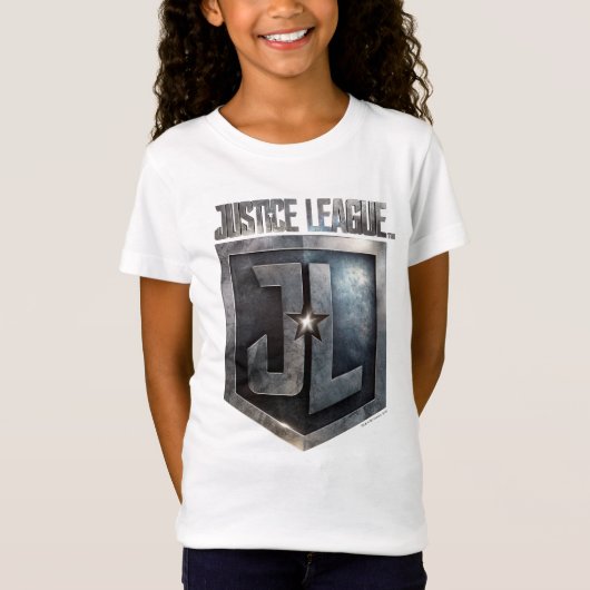 Justizielle Liga | Metallschild T-Shirt (Vorderseite)