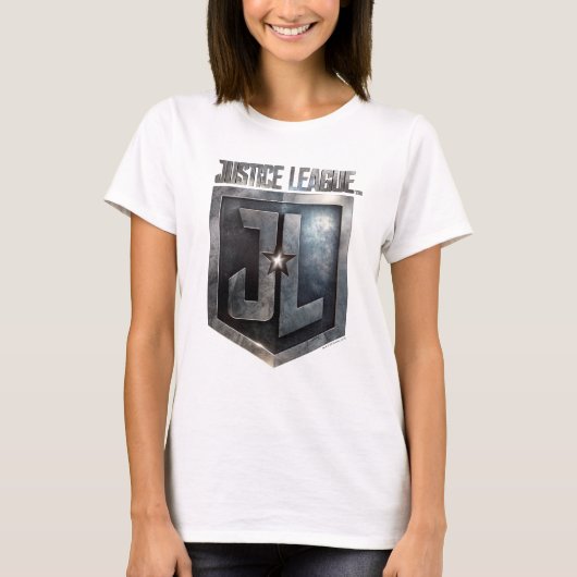 Justizielle Liga | Metallschild T-Shirt (Vorderseite)