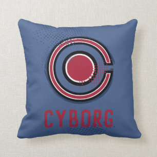 Justizielle Liga Pinsel und Halftone Cyborg - Sy Kissen