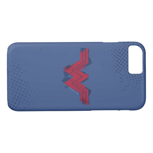 Justizielle Liga | Pinsel Wonder Woman Symbol Case-Mate iPhone Hülle (Rückseite (Horizontal))