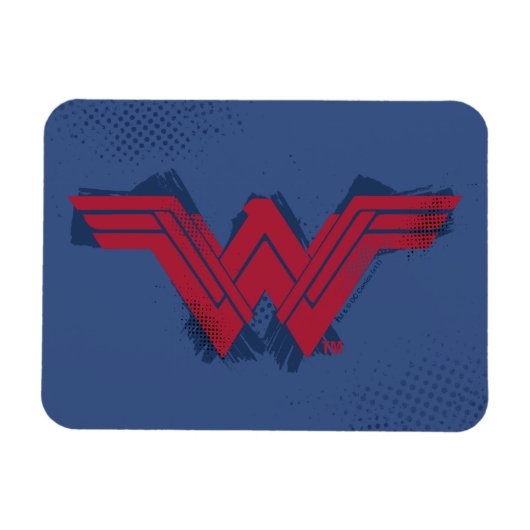 Justizielle Liga | Pinsel Wonder Woman Symbol Magnet (Horizontal)