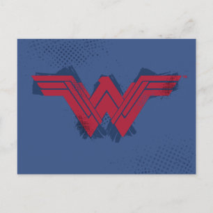 Justizielle Liga   Pinsel Wonder Woman Symbol Postkarte