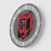 Justizielle Liga | Pinselstrich JL Shield Große Wanduhr (Winkel)