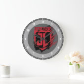 Justizielle Liga | Pinselstrich JL Shield Große Wanduhr (Zuhause)