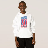 Justizielle Liga | Pop der Blue & Red Group Art Hoodie (Vorne ganz)