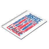 Justizielle Liga | Pop der Blue & Red Group Art Notizblock (Linke Seite)