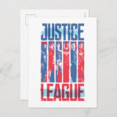 Justizielle Liga | Pop der Blue & Red Group Art Postkarte (Vorne/Hinten)