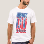 Justizielle Liga | Pop der Blue & Red Group Art T-Shirt (Vorderseite)